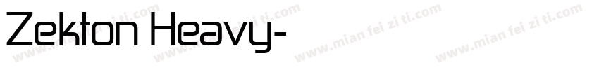 Zekton Heavy字体转换